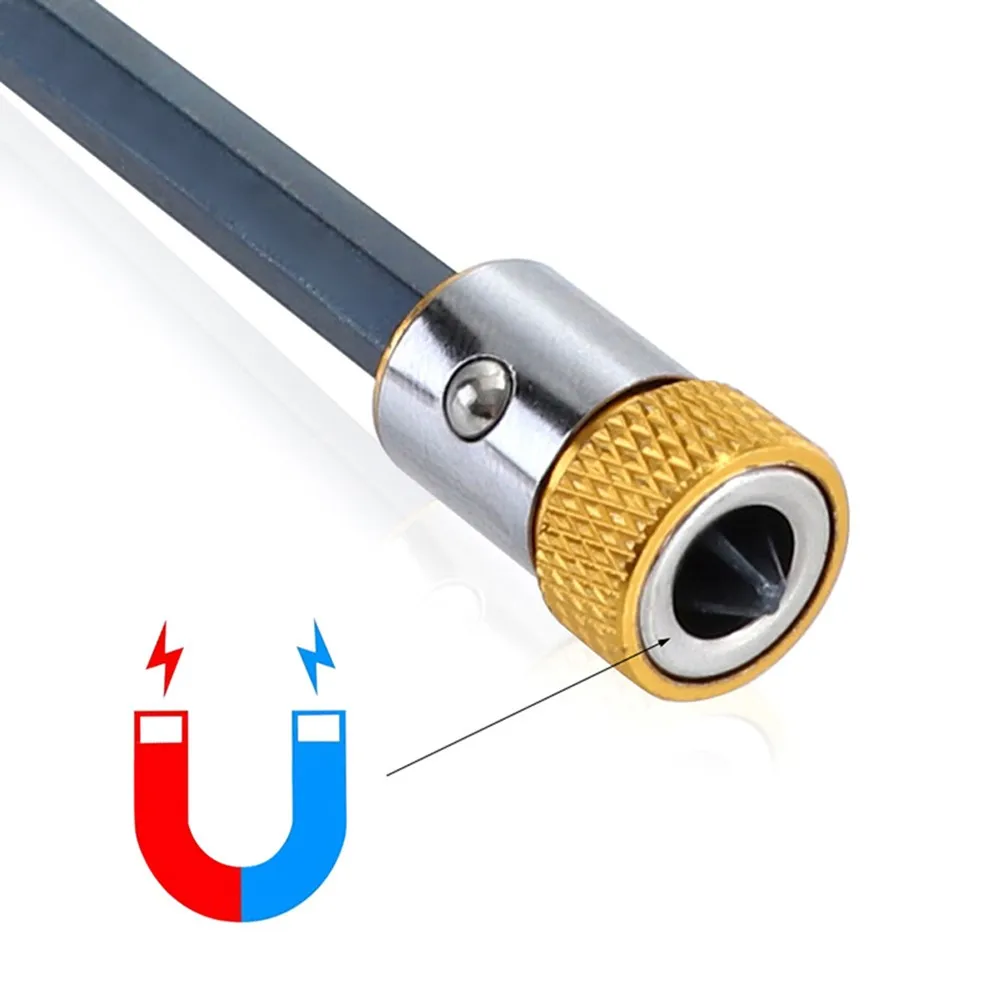 

3pcs 6.35mm Hex Magnet Driver Magnetic Ring Drill Head Screwdriver Bits Strong Magnetizer Metal Universal Power Tool Parts