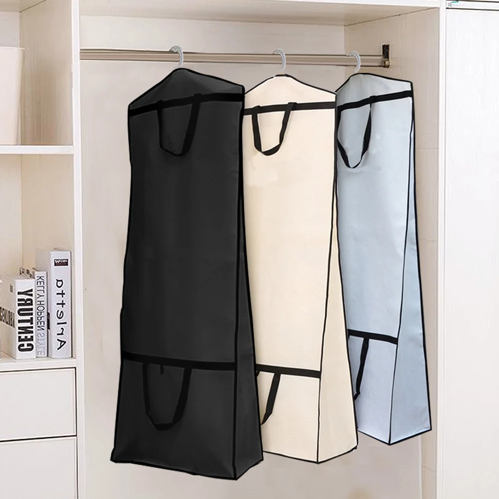 

Clothes Hanging Dust Cover Garment Bridal Gown Long Clothing Protector Case Wedding Dress Cover Dustproof Covers Storage Bag
