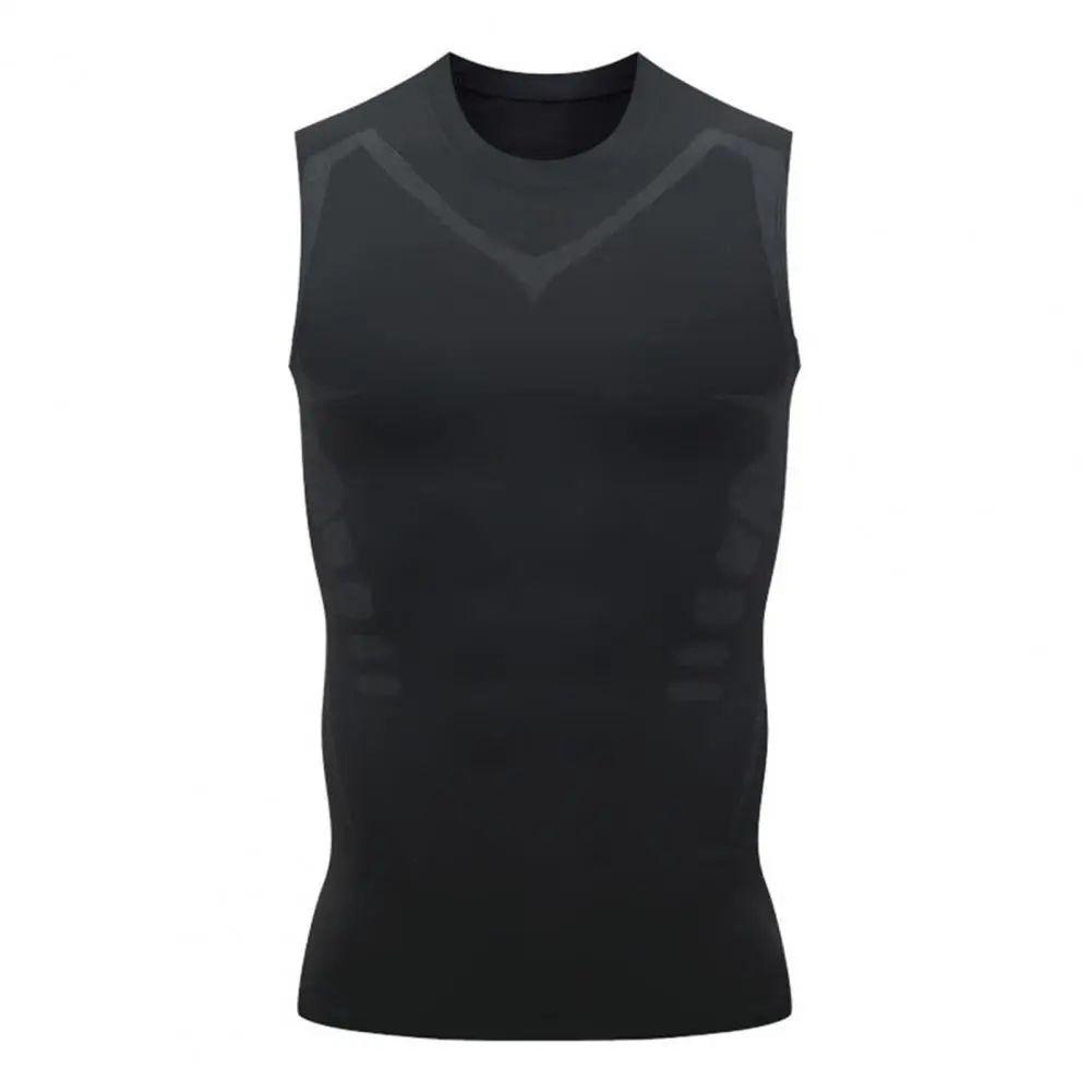 Жилет для коррекции живота мужской высокоэластичный облегающий спортивный