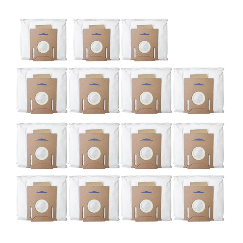 15 Pack Vacuum Dust Bags For Ecovacs DEEBOT OZMO T8 AIVI T8 Max T8 Series T9 Series N8 Pro Plus N8 Pro Robot Vacuum Part