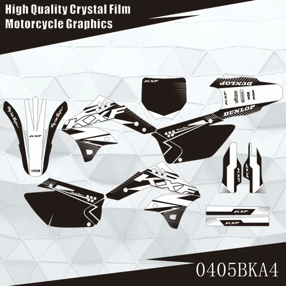 

For Kawasaki KX250F KXF250 KX 250F KXF 250 2006 2007 2008 Full Graphics Decals Stickers Motorcycle Background Custom Number Name