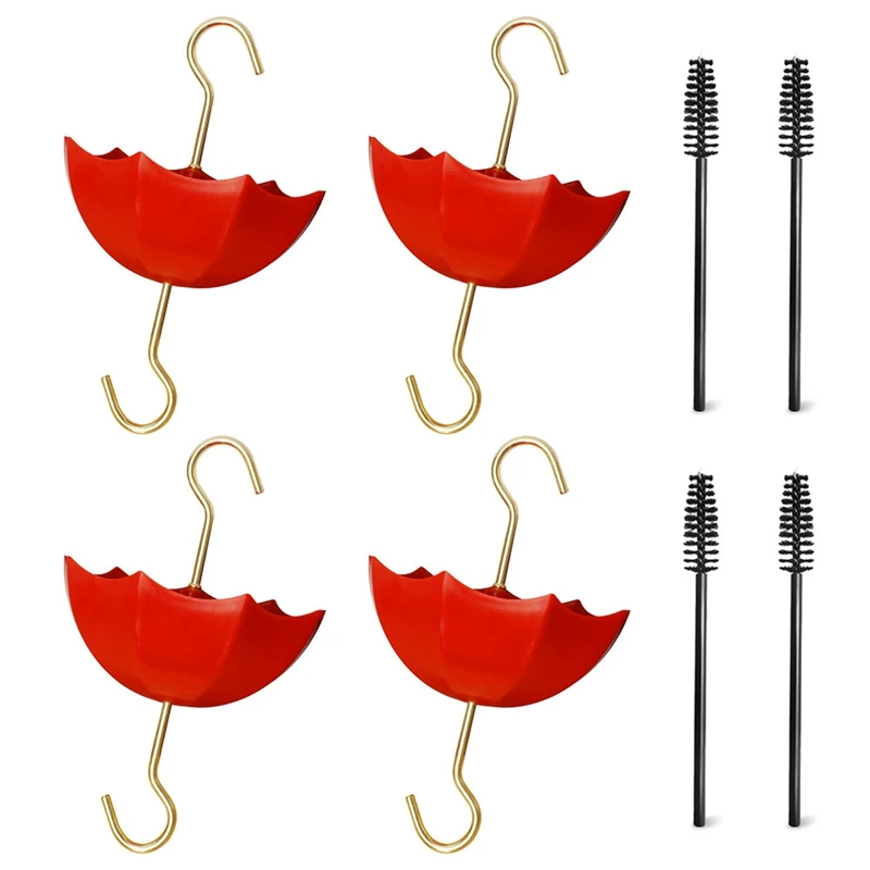 

Муравей для кормушки птиц и кормушек Oriole, 5 унций X 4 упаковки, красный зонт, муравьиная защита, крючки с кисточками