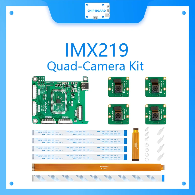 Комплект четырехъядерной камеры Arducam 8 МП * 4 для Raspberry Pi Nvidia Jetson Nano/Xavier NX четыре