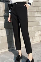 korean fashion elegant suit pants women thicken harajuku korean new pants office lady solid casual trousers women autumn winter