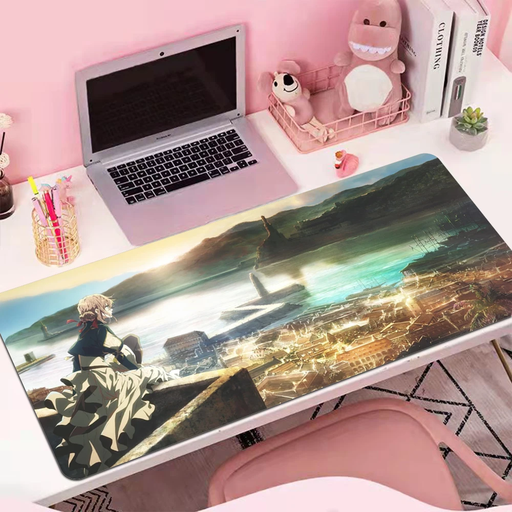 

Anime Violet Evergarden Rubber Mouse Durable Keyboard Desktop Mousepad Size for Cs Go LOL Game Player Computer Laptop E-sports