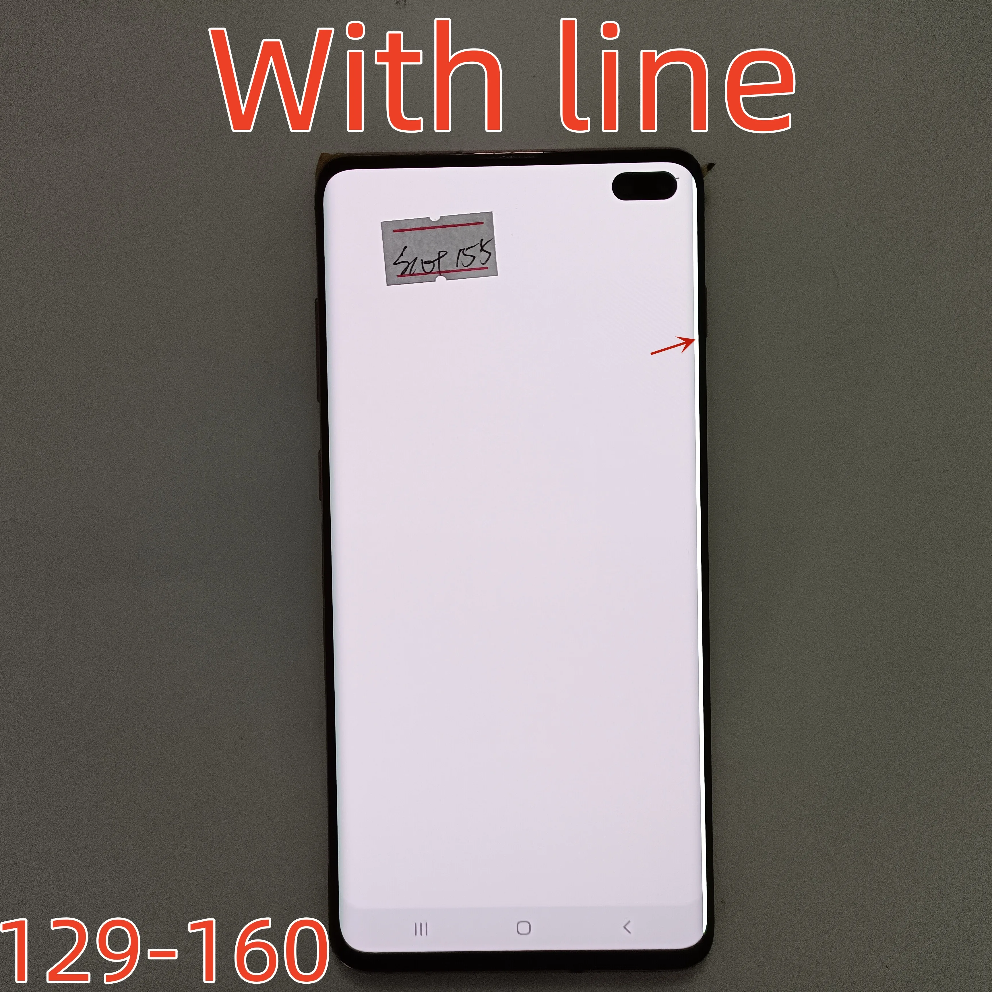 Original S10+ AMOLED LCD For SAMSUNG Galaxy S10 Plus G975 SM-G9750 G975F LCD Display Touch Screen Digitizer Assembly，With line