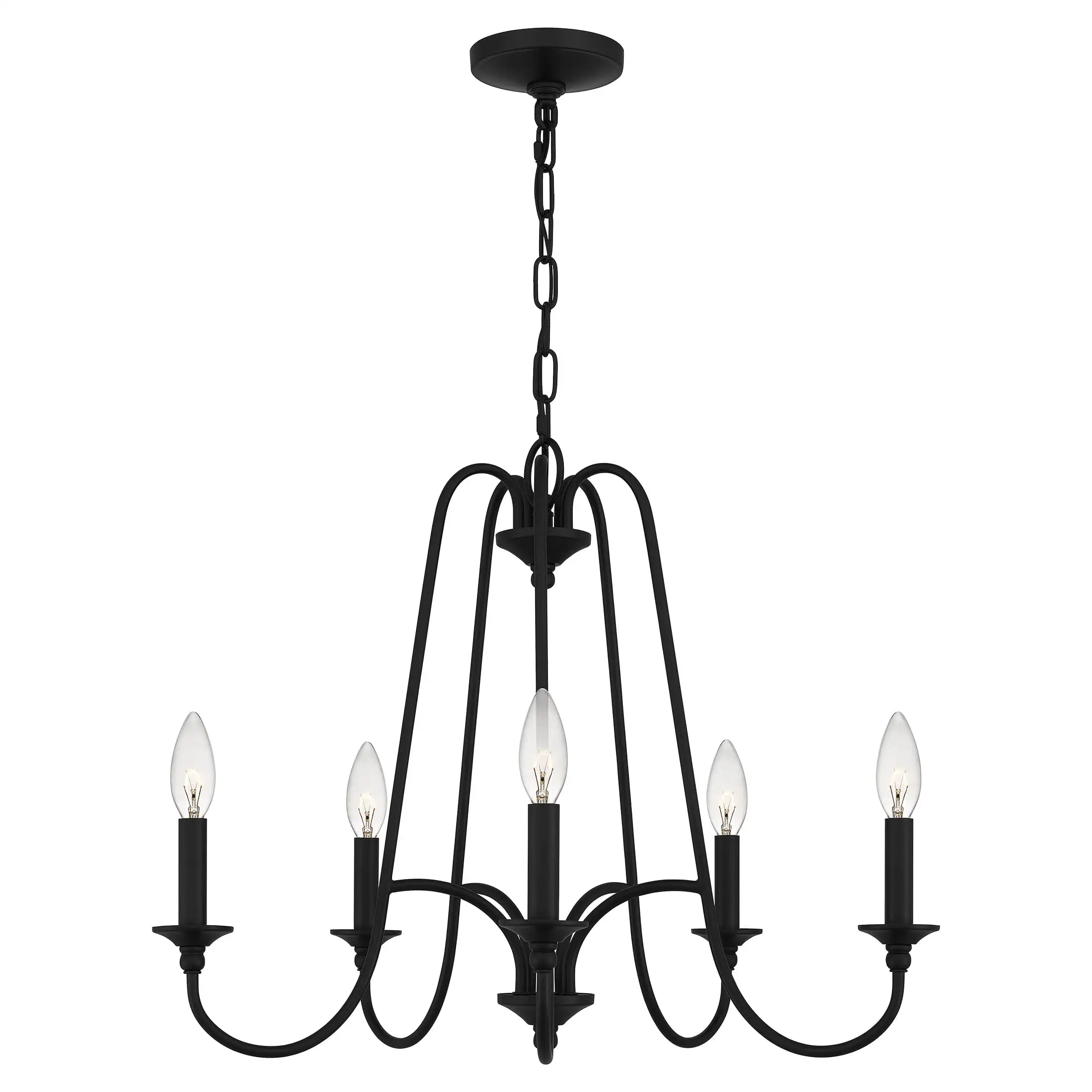 

Fairway 5-Light Matte Black Chandelier