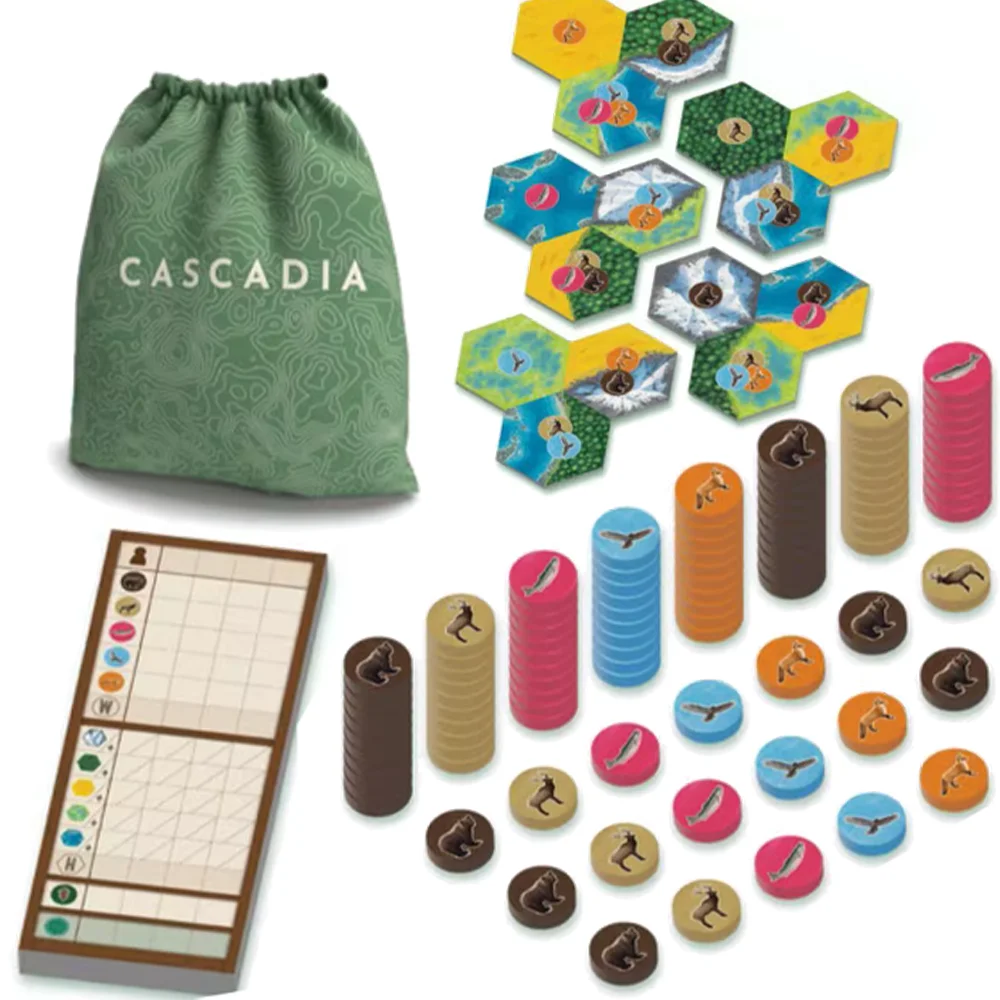Фото BGG Cascadia Dobler топ десять настольных игр версия Ks для семьи, друзей, детской стратегии, ролевых игр, карт, игра, площадка, коллекционные подарки №5