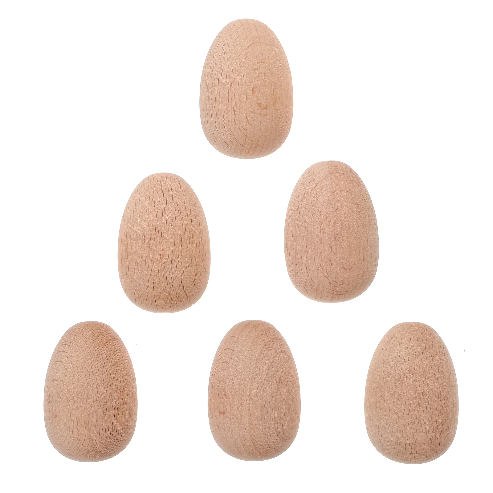 

6PCS DIY Eggs Crafts Wooden Hand-painted EggsEaster Graffiti Decoration