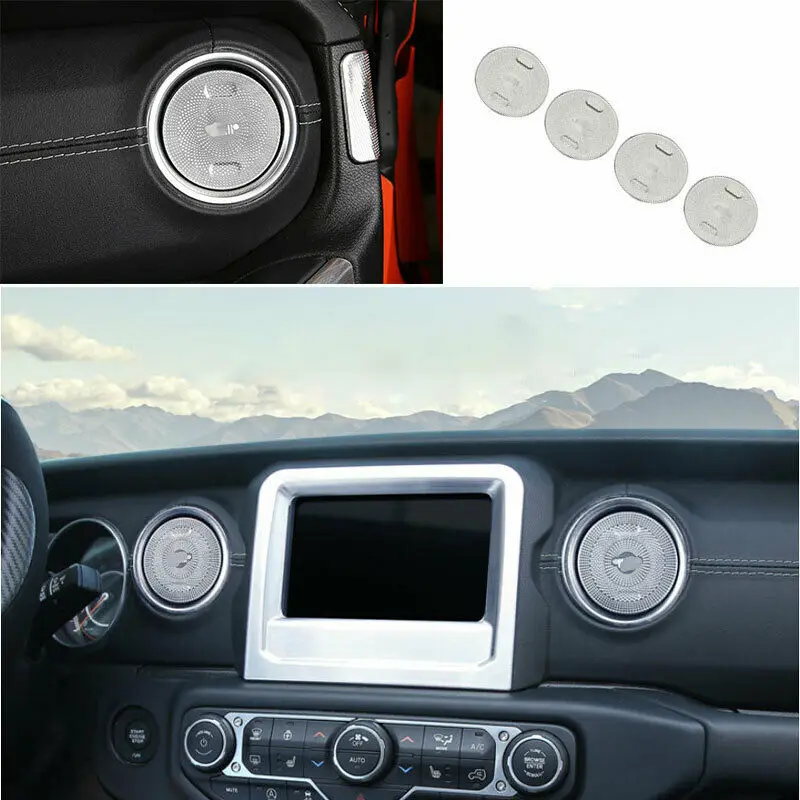 

Silver Titanium Front Air Outlet Vent Decoration For Jeep Wrangler JL 2018-2020