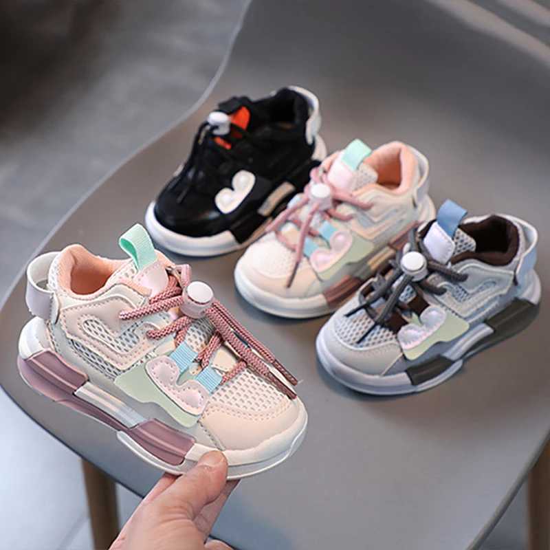 

2023 New Fashion Baby Casual Shoes for Kid Breathable Mesh Sport Shoes for Boys Girls Soft Bottom Children Running Shoes Tenis