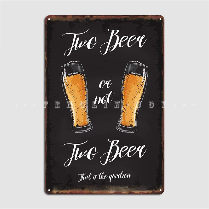 

Два пива или нет два пива металлический знак кинотеатр Кухня домашняя печать гараж украшение жестяной знак плакаты