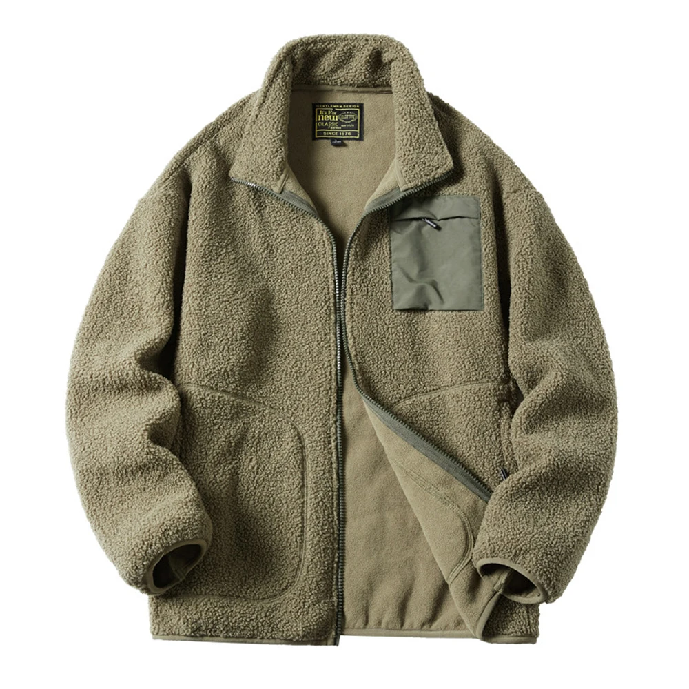 

Cardigan Thickened Warm Coat Men's Clothing Outdoor Autumn Winter 2023 Winter Fleece Jacket Outdoor Jacket Men's Masculino