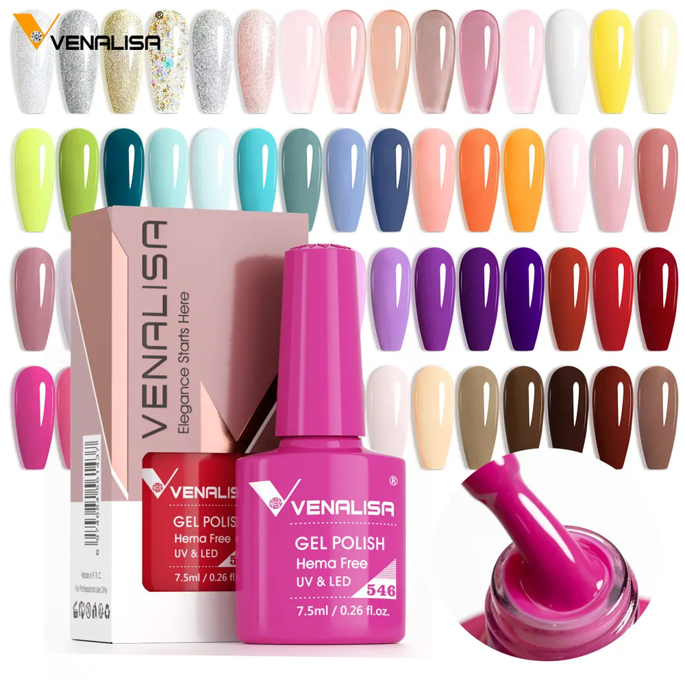 Фото VENALISA VIP5 Роскошный гель-лак 7,5 мл HEMA Free и TPO Free Formula Высокоглянцевый полуперманентный гель Soak Off UV LED для ногтей №4