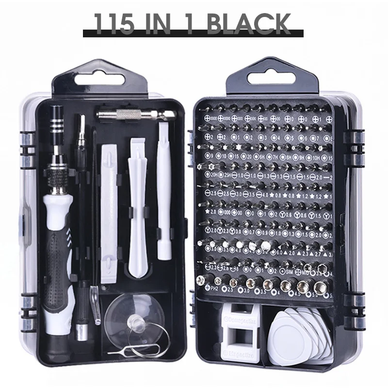 

SUGAW 115 IN 1 Precision Screwdrivers Magnetic Pz2 Bit Torx PC Glasses Phone Watch Repair Mechanic Screwdriver Hand Tools