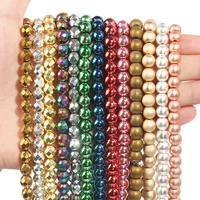 Бусины из гематита TTUIJI круглые 2-10 мм