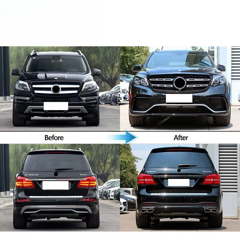 Фото Обновление 2013-15Y X166 GL450 GL400 до 2016-19Y GLS63 автомобильные комплекты кузова, детали, аксессуары для бампера для Mercedes Benz GL Class №2