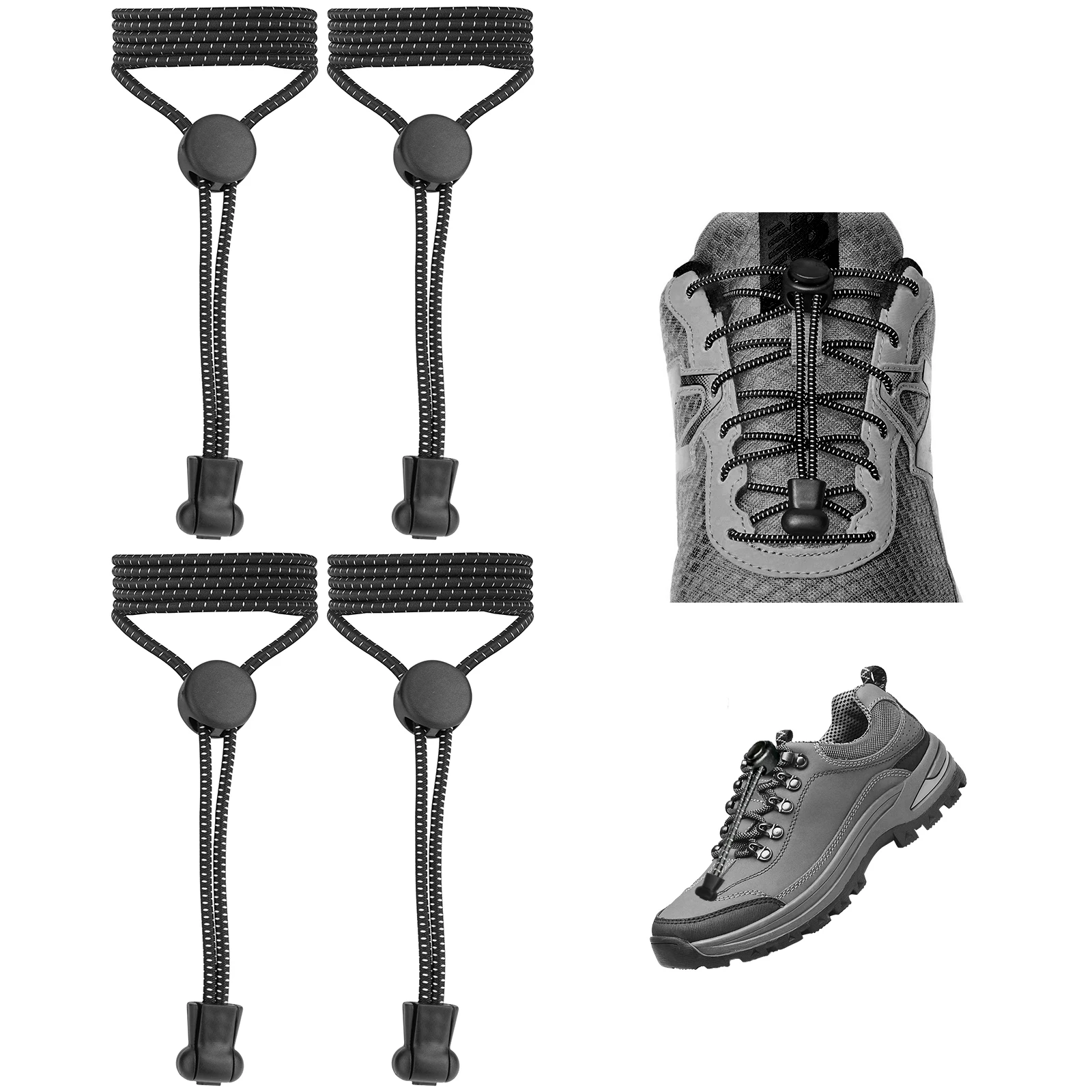 

1 Pair Sports Elastic ShoeLaces No Tie Shoe Laces Kids Adult Lazy Locking Laces Shoe Accessories Lacets Elastique Chaussure