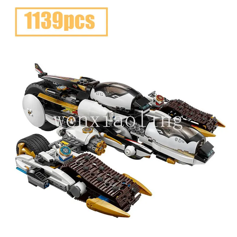 

The new 1135 PCS Ultra Stealth Raider Brick Set is compatible with 70595 Ninja Brick Kids Birthday Toy Gift