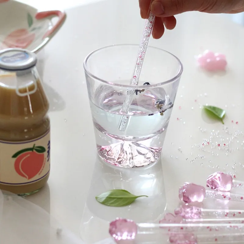 Палочка для перемешивания сакуры кошачьего когтя звезда блестящая стеклянная