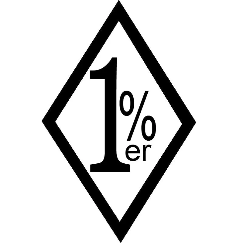 Забавные наклейки FUYOOHI, 1% ER, один процент, Outlaw Biker, виниловые наклейки, аксессуары для автомобиля, мотоциклетного шлема, багажника, окна, бампера