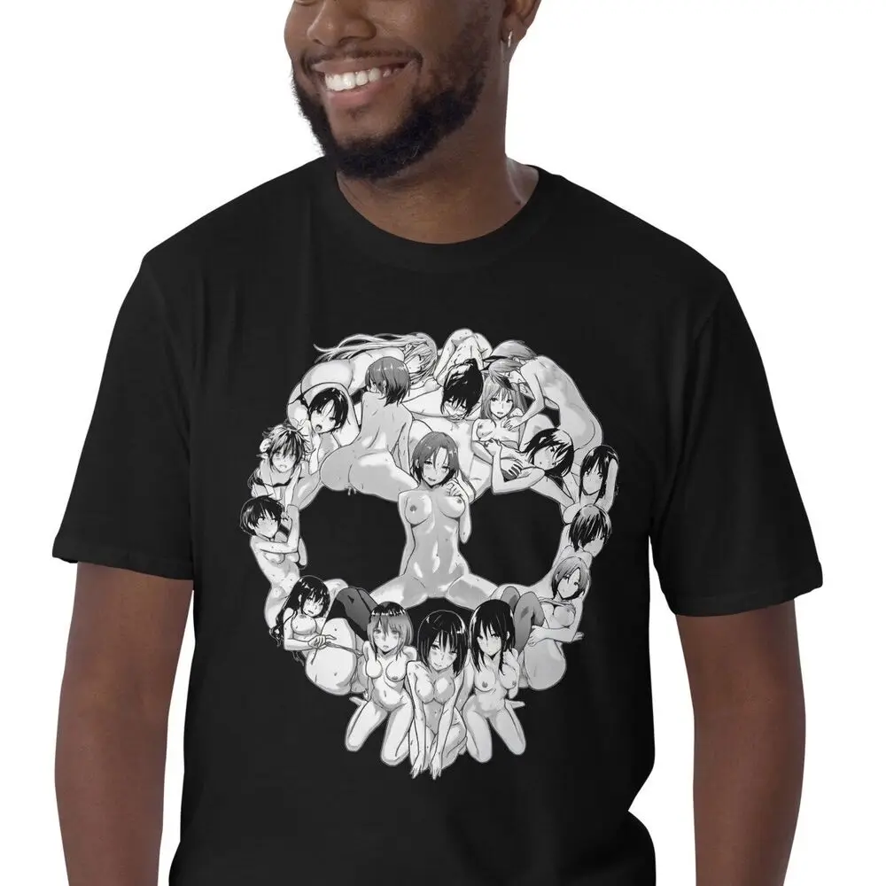 Футболка унисекс с коротким рукавом и черепом в готическом стиле Харадзюку