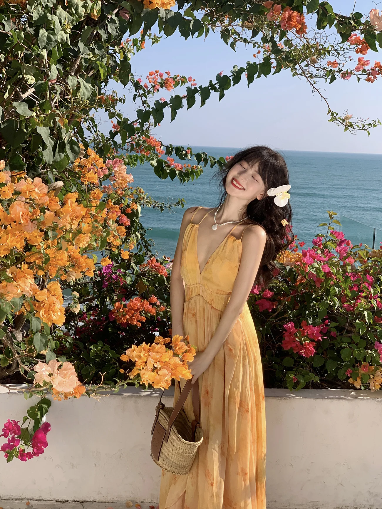 Длинное летнее платье для путешествий и пляжа