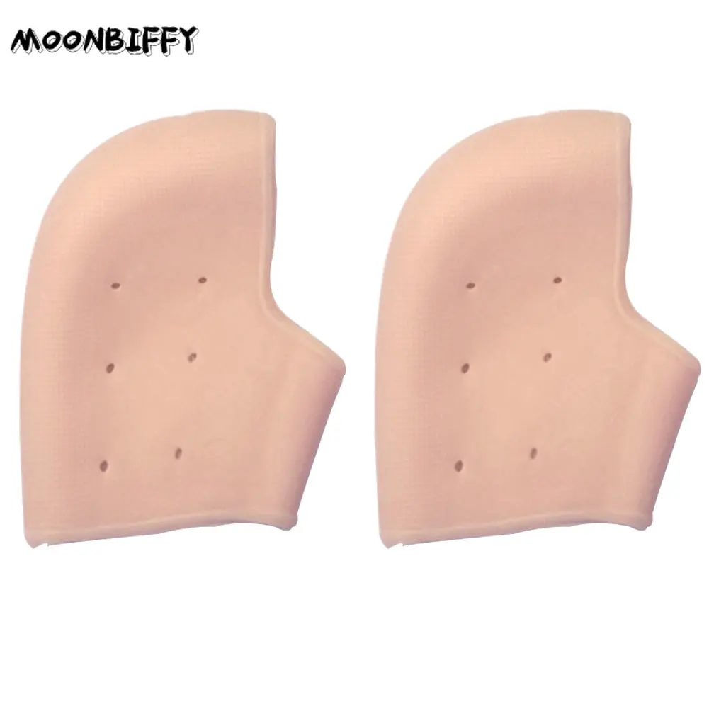 

2PCS Silicone Feet Care Socks Moisturizing Gel Heel Socks with Hole Cracked Foot Skin Care Protectors Foot Skin Care Tool