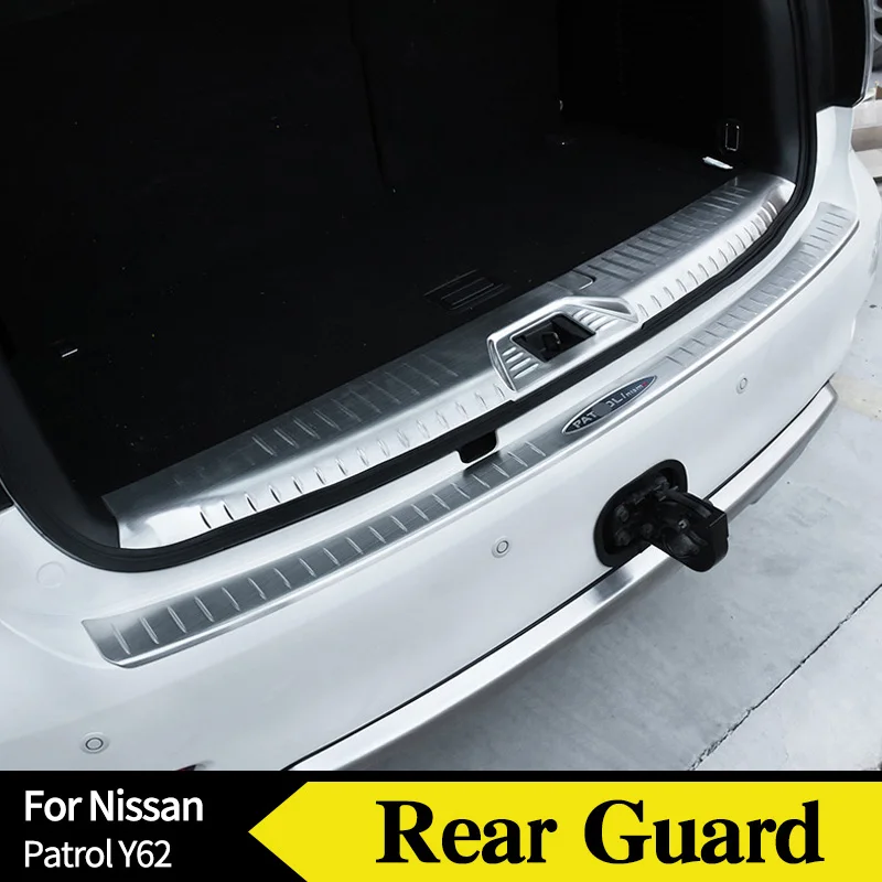 

Защитная пленка на задний бампер автомобиля для Nissan патруль Y62 защитные панели из нержавеющей стали устойчивые к царапинам наклейки аксесс...