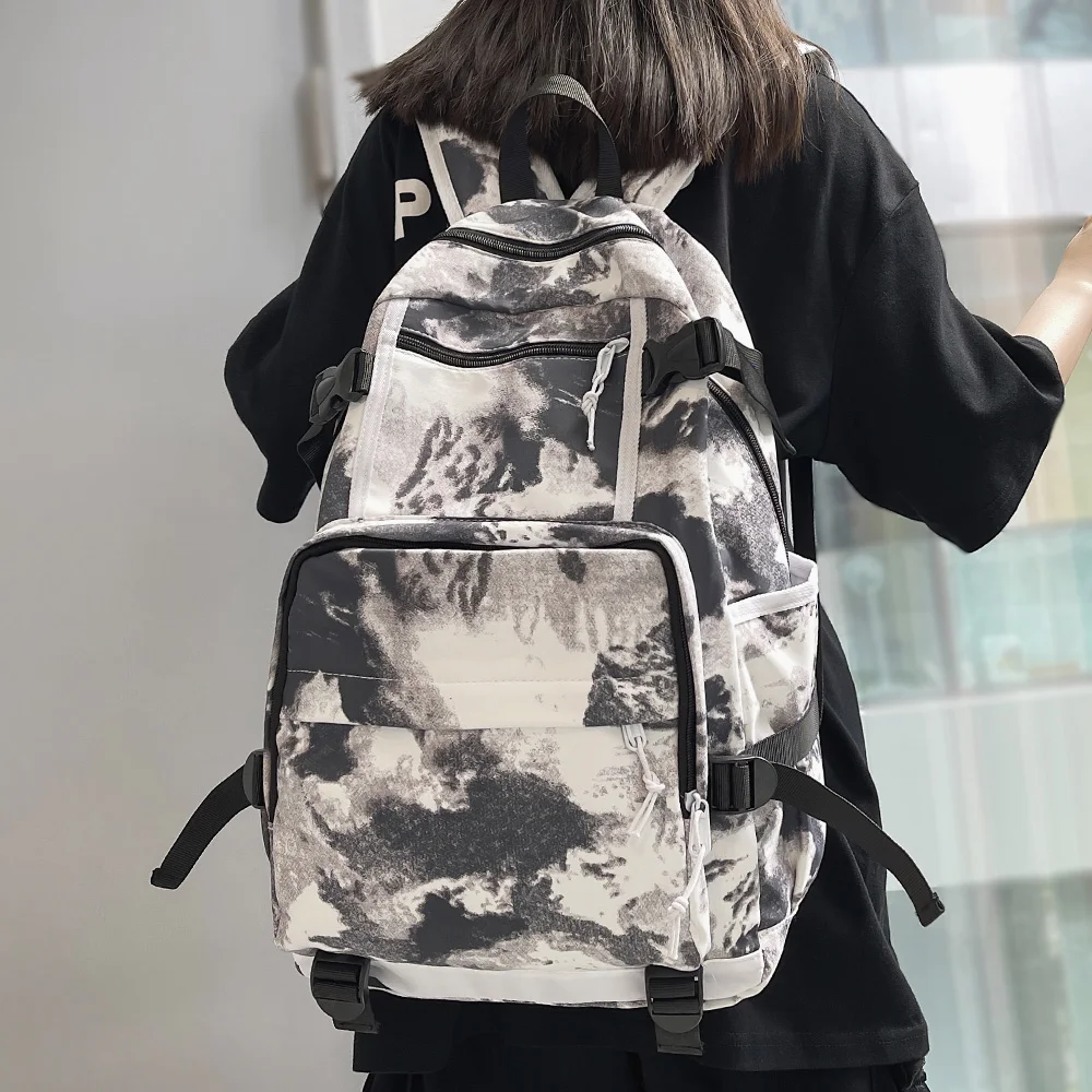 

Дорожная сумка с принтом граффити для мужчин и женщин, Классный женский кавайный рюкзак для ноутбука, модный студенческий ранец для книг в с...