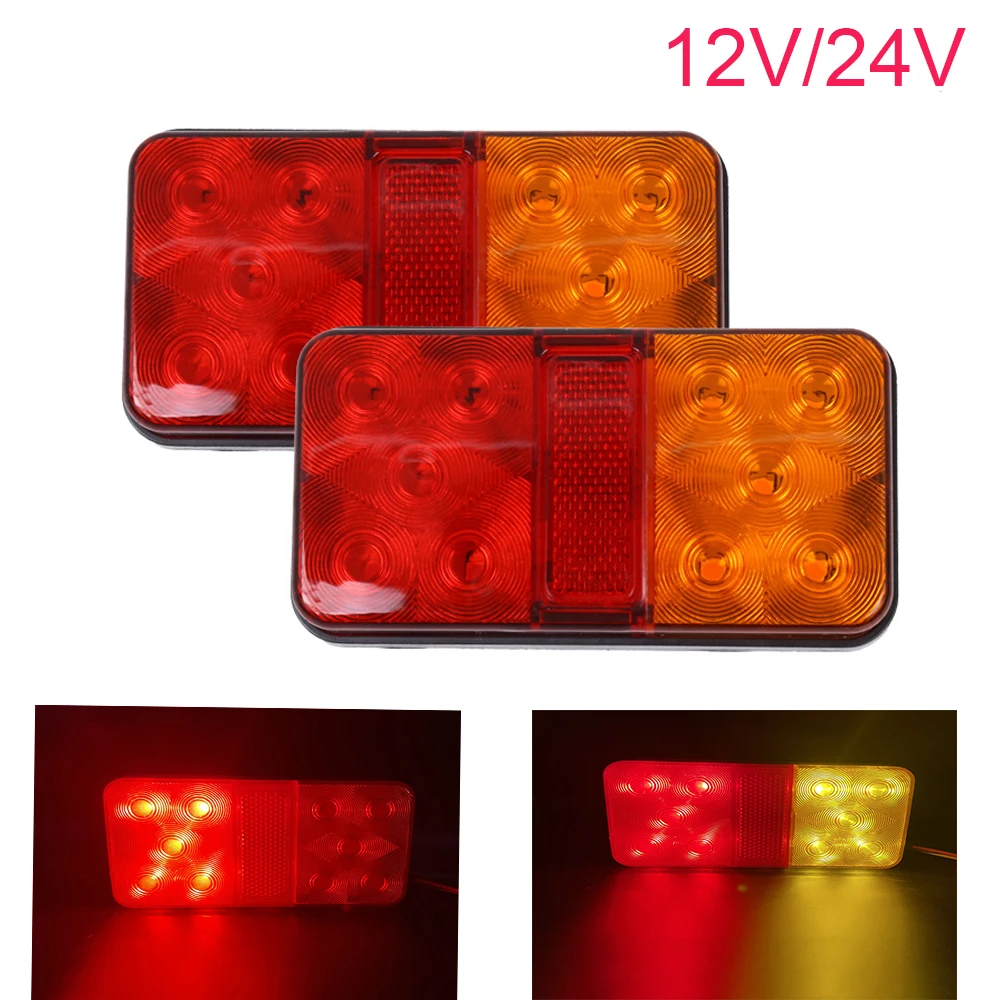 

12V 24V Trunk LED Tail Light Turn Signal Indicator Stop Lamp Rear Taillight Brake Light for Car Truck Trailer Caravan