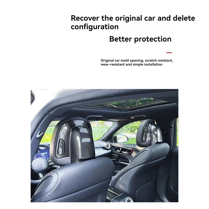 6 шт./компл. салон автомобиля переднее сиденье подголовник панель защитная крышка