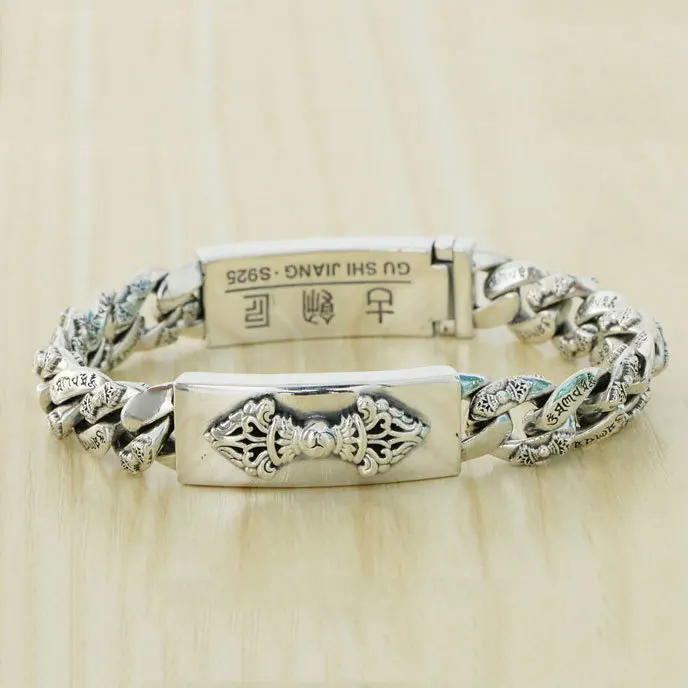 Мужской браслет из серебра S925 пробы с оригинальным дизайном китайский шикарный