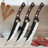 3pcs 6inch japanese style boning knife handmade forged fish filleting knives meat cleaver fruit vegetables cooking tool