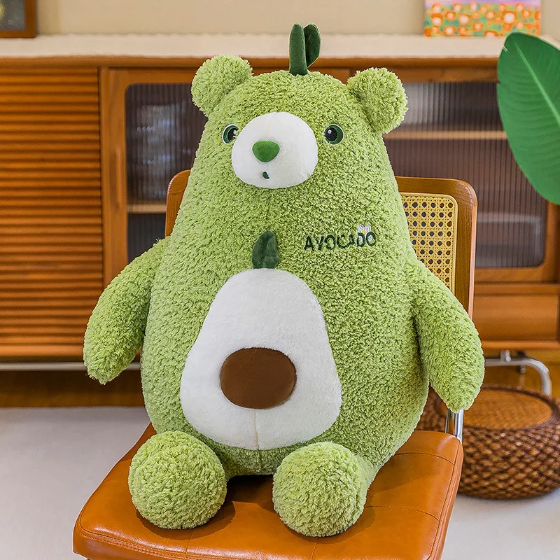 

Zqswkl 35/50/65cm cute avocado bear doll plush toy girls' bed sleeping doll cute home decoration kawaii animals stuffed toys