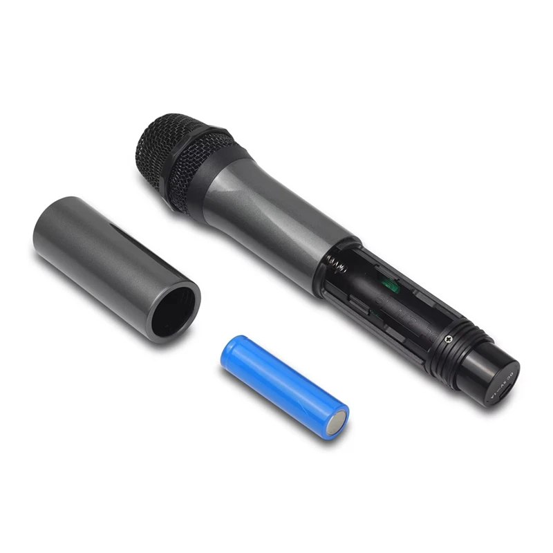 WN043 Wireless Microphone 2 Channels UHF Fixed Frequency Handheld Mic Karaoke Professional Church Show Meeting