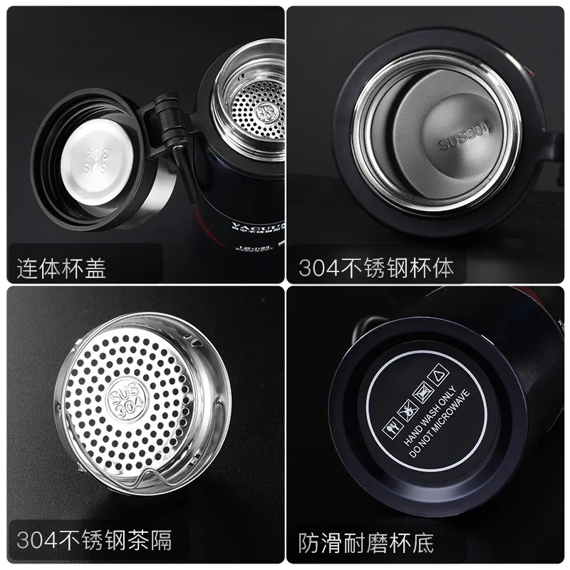 Двухслойная чашка 800 мл/1000 мл бутылка для воды из нержавеющей стали вакуумные