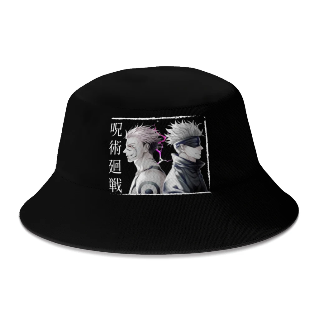 

Sukuna Yuuji Fisherman Hat Unisex Custom Jujutsu Kaisen Anime Autumn Bucket Hat Hiking Bob Femme Gorro Sun-Proof