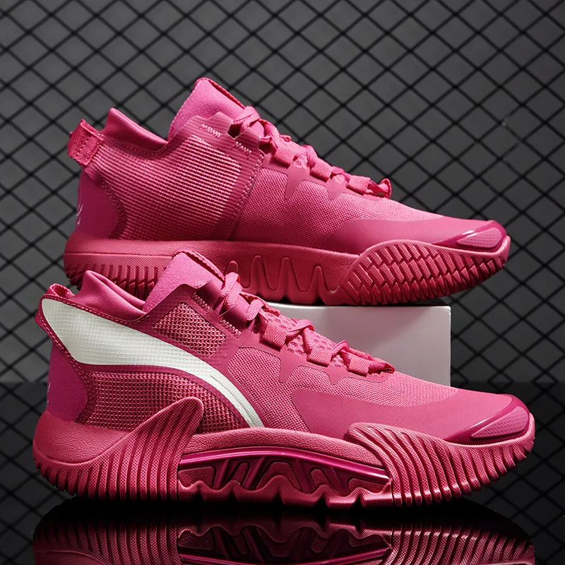 Fashion New 2022 Man Basketball Shoes Lace-up Breathable Ankle Protection Trendy Sneakers Mens Shoes Wholesale