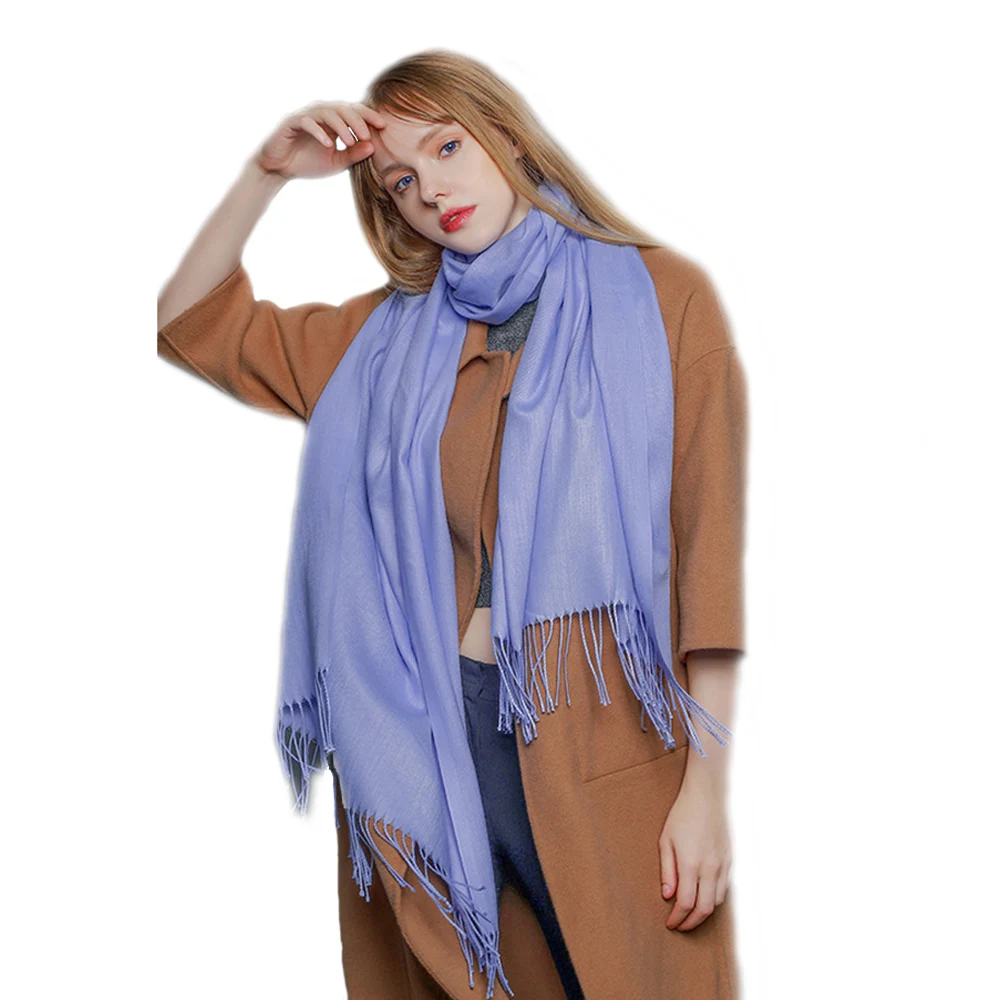 

Большой однотонный кашемировый шарф-шаль, 200X70 см