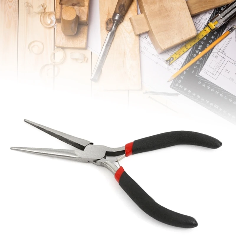 

Long Needle Nose Pliers Clamp DIY Handcraft Plier Tool Flat Pliers Beading Jewellery Making Tool Long Nose Pliers Tool