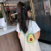 kids cute crossbody backpack cartoon fruit pattern mini shoulder bag toddler silicone wallets and totes childrens backpack
