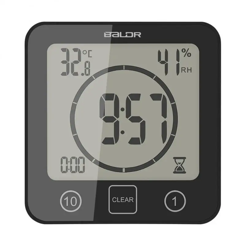 

New Smart Waterproof LCD Digital Wall Clock Shower Smart Temperature LCD Display Thermometer For LCD Display Thermometer 2022