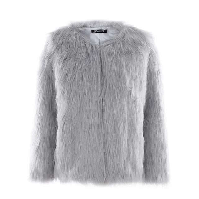 Women's Leather Fur Coat Winter Warm Imitation Fur Imitation Fox Fur Jacket Women Faux Fur Coat