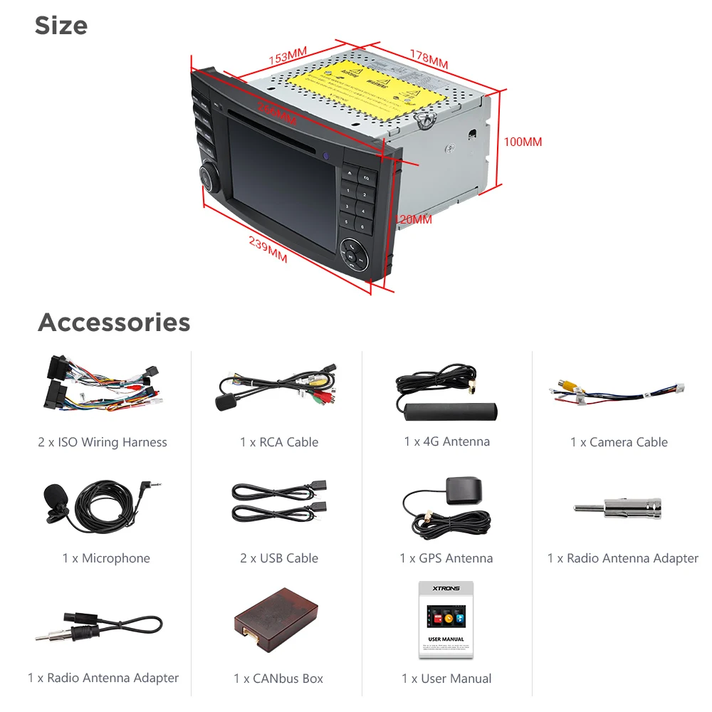 Автомобильный DVD-плеер XTRONS плеер на Android 11 Восьмиядерный процессор экран 7 дюймов 4
