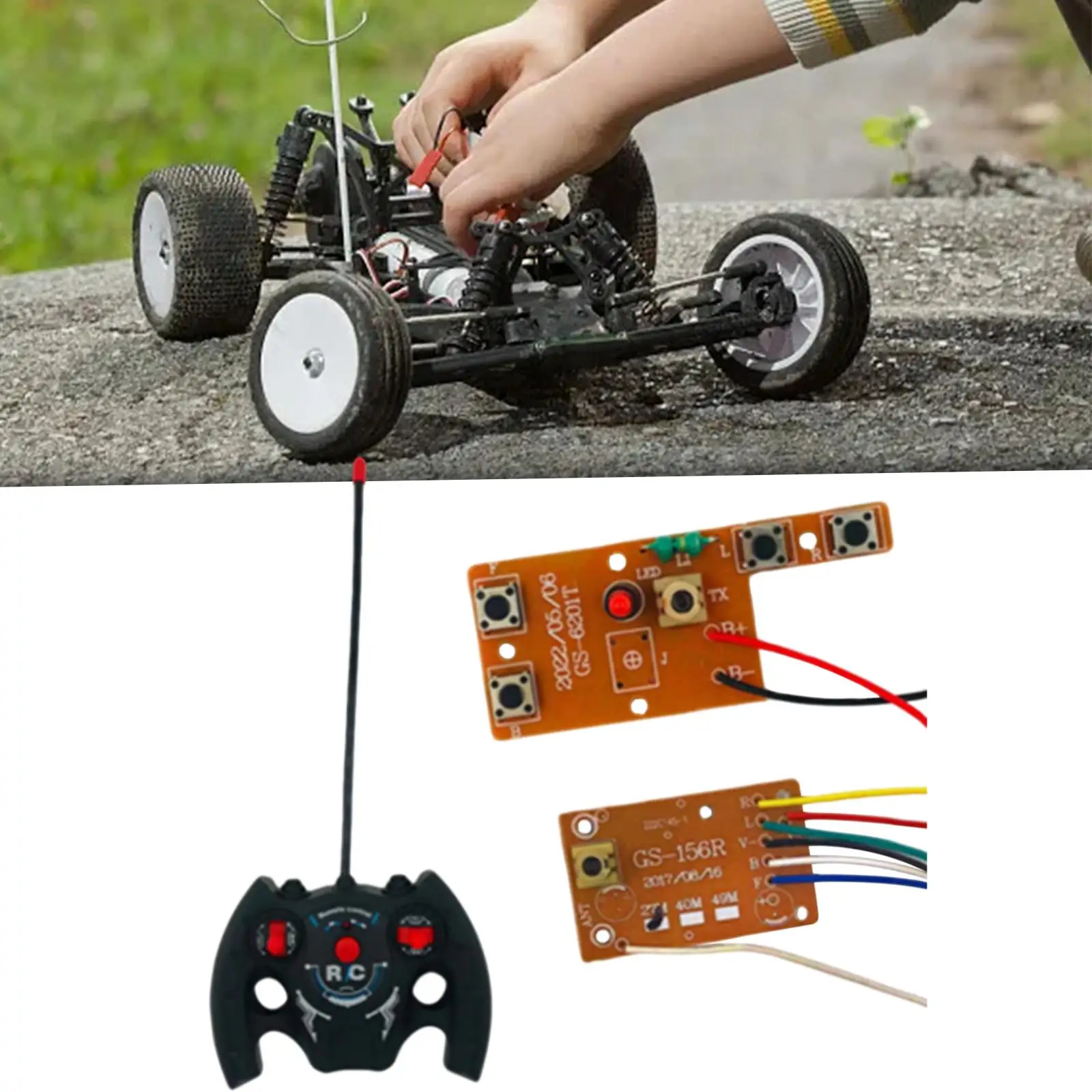 

Плата передатчика и плата приемника, радиосистема, 4 канала, с дистанционным управлением на радиоуправлении для лодок, радиоуправляемых хобби автомобилей, модификация гусеничного танка