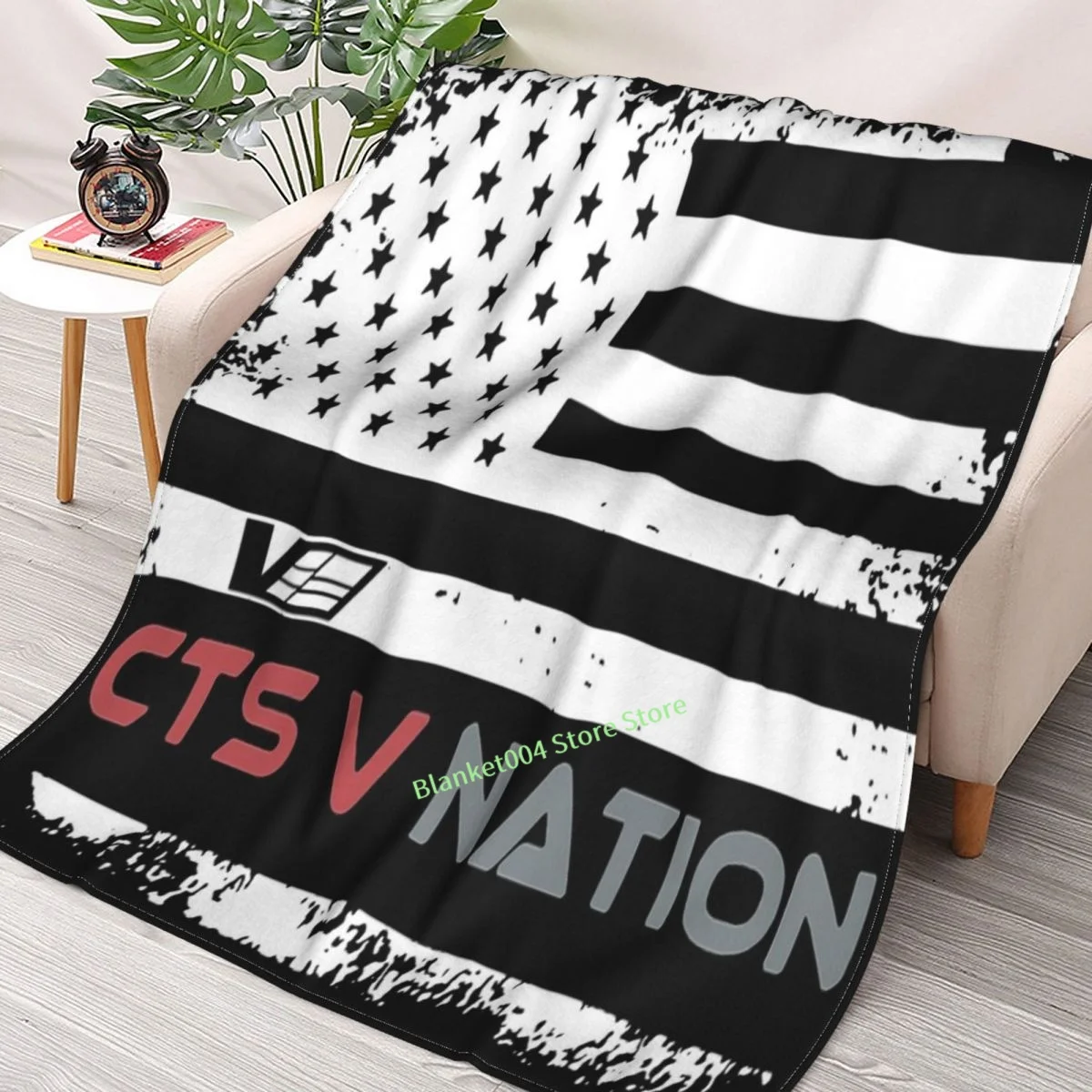 

Cadillac CTS V Nation Throw Blanket 3D printed sofa bedroom decorative blanket children adult Christmas gift