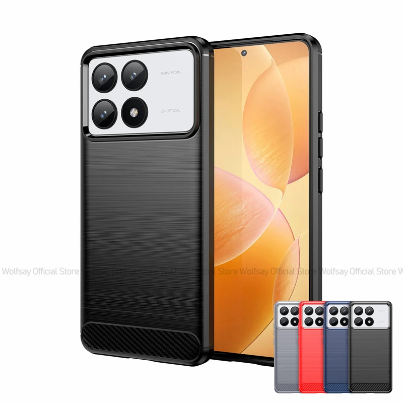 Чехол для Xiaomi Redmi K70 K70E Pro 5G чехол из матовой резины противоударный защитный ТПУ