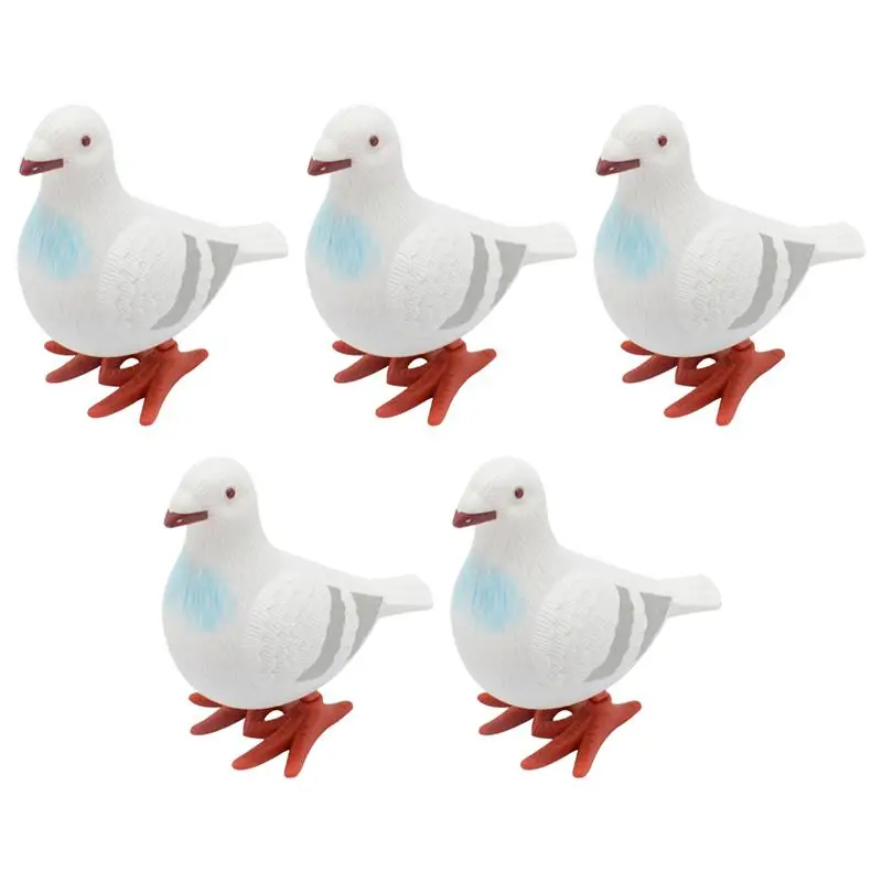 

Pigeon Clockwork S Wind Up Walking Kids Dove Animal Bird Water Jumping Figurine Party Figure Fake Favors Peace Props