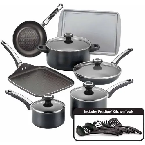 

High Performance Nonstick Aluminum Pots and Pans Set, Cookware Set, Black